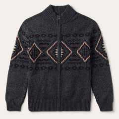 Horizontal Aztec Cardigan Grey | Stetson