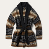 Brown Serape Belted Cardigan Brown | Stetson