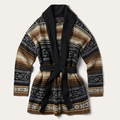 Brown Serape Belted Cardigan Brown | Stetson