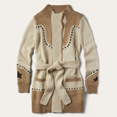 Horseshoe & Star Belted Cardigan White | Stetson