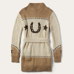 Horseshoe & Star Belted Cardigan White | Stetson