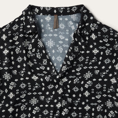 Southwestern Ditzy Print Blouse Black | Stetson