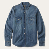 Boyfriend Fit Denim Shirt Blue | Stetson