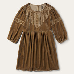 Khaki Velvet Babydoll Dress Copper | Stetson