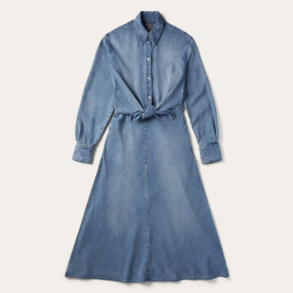 Denim Tie-Front Dress Blue | Stetson