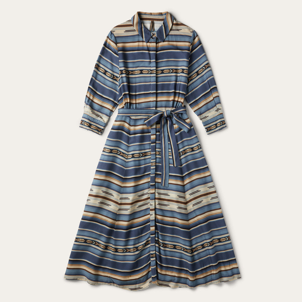 Indigo Serape Print Dress Blue | Stetson