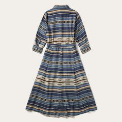 Indigo Serape Print Dress Blue | Stetson