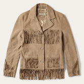 Fringe Suede Jacket Light Tan | Stetson