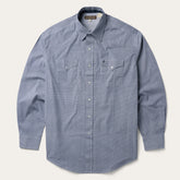 Blue Deco Geo Print Western Shirt Blue | Stetson