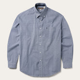 Blue Deco Geo Print Button Front Shirt Blue | Stetson