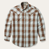 Sand Ombre Plaid Western Shirt Brown | Stetson