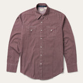 Broken Diamond Print Western Shirt Red | Stetson
