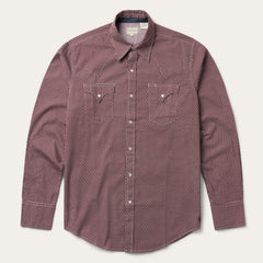 Broken Diamond Print Western Shirt Red | Stetson