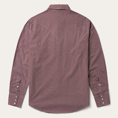 Broken Diamond Print Western Shirt Red | Stetson