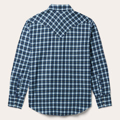 Plaid Twill Dobby Western Shirt Blue | Stetson