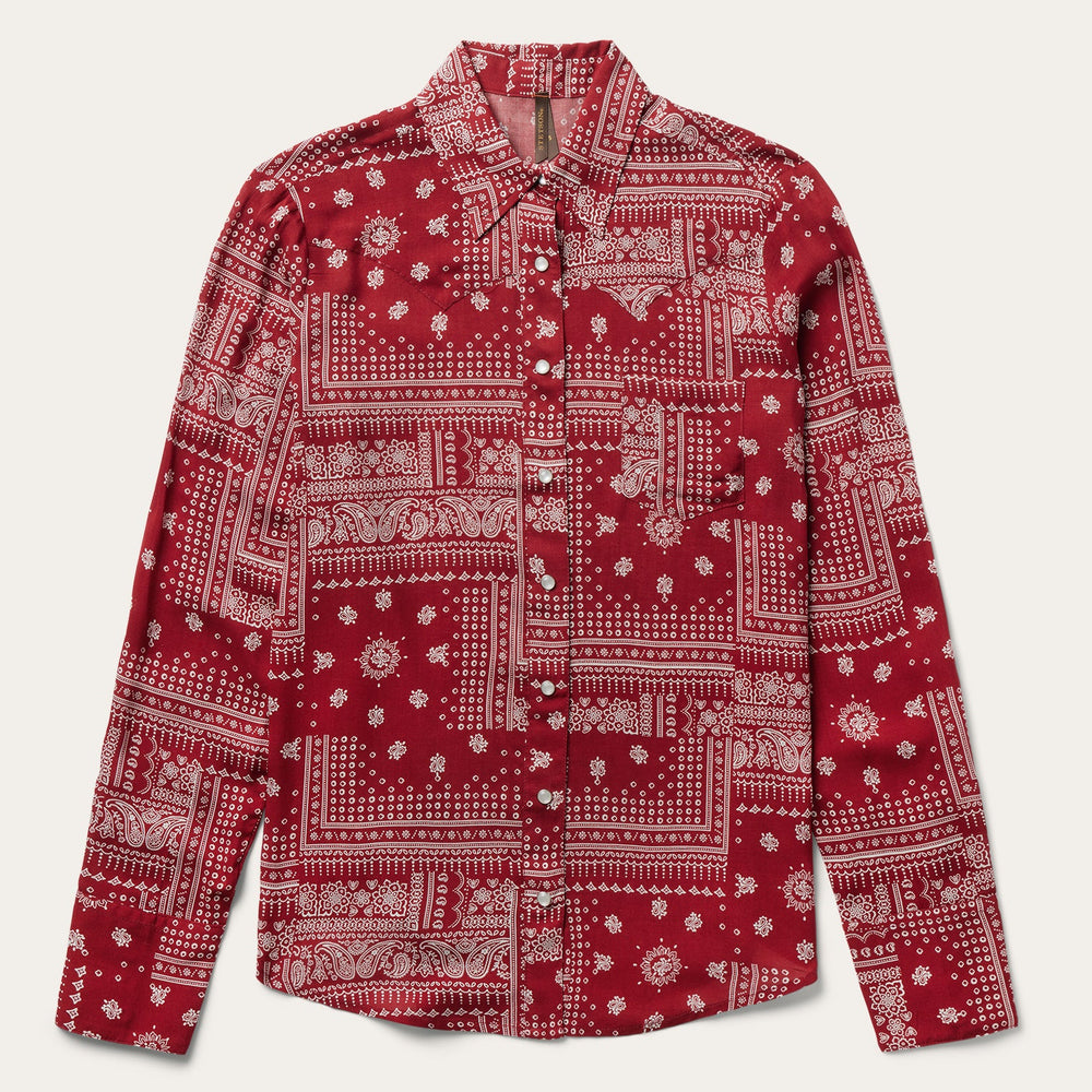 Red Bandana Patchwork Shirt Red | Stetson