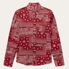 Red Bandana Patchwork Shirt Red | Stetson