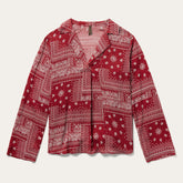 Red Bandana Patchwork Blouse Red | Stetson
