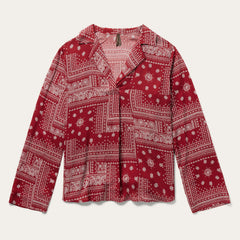 Red Bandana Patchwork Blouse Red | Stetson