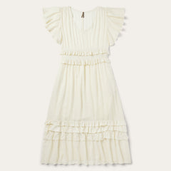 Cream Herringbone Dress White | Stetson