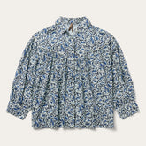 Indigo Tapestry Print Blouse Blue | Stetson