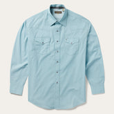 Silver Diamond Neat Print Western Shirt Blue | Stetson