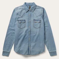 Loose Fit Denim Shirt Blue | Stetson