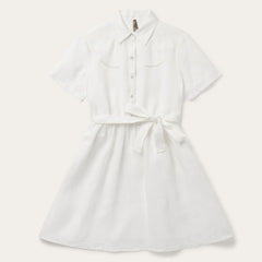 White Linen Shirt Dress White | Stetson