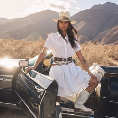 White Linen Shirt Dress White | Stetson