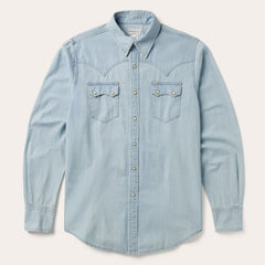 Light Blue Denim Western Shirt Blue | Stetson