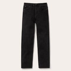 915 High Rise Straight Fit Crop Jeans Black | Stetson