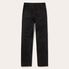 915 High Rise Straight Fit Crop Jeans Black | Stetson