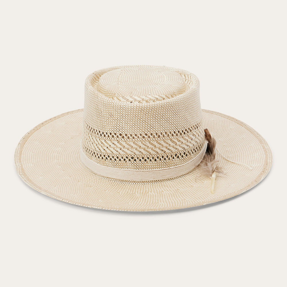 Batterson Straw Hat Ivory/Tan | Stetson