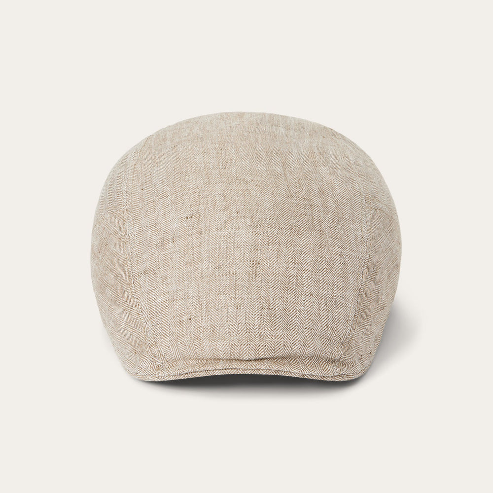 Herringbone Linen Ivy Cap Beige Herringbone | Stetson