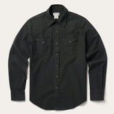 Charcoal Corded Denim Shirt Grey | Stetson