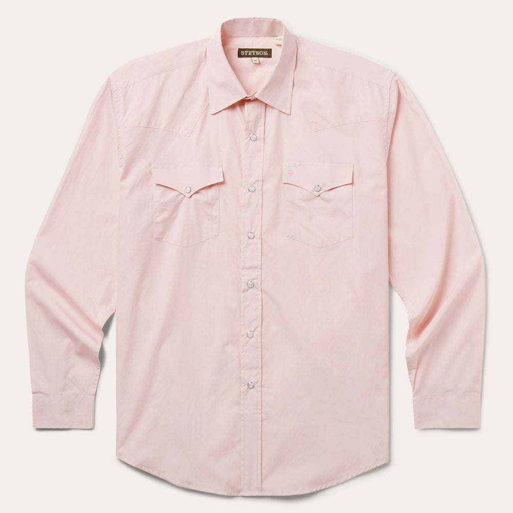 Pink End-On-End Western Shirt Pink | Stetson