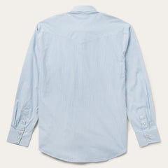 Two Stripe Check Western Shirt Blue | Stetson