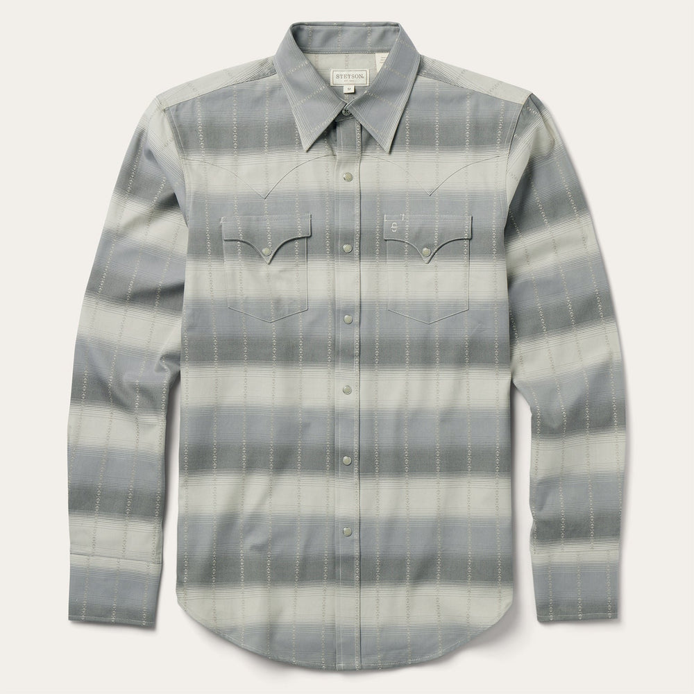Serape Dobby Twill Western Shirt Brown | Stetson