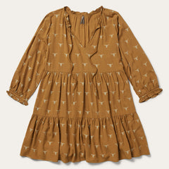 Mojave Longhorn Print Dress Brown | Stetson