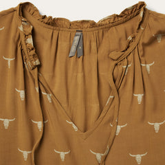 Mojave Longhorn Print Dress Brown | Stetson