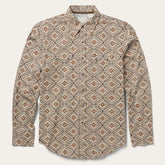 Brown Aztec Poplin Western Shirt Brown | Stetson