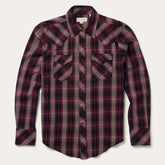 Red Marl Plaid Western Shirt Red | Stetson