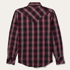 Red Marl Plaid Western Shirt Red | Stetson