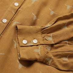 Mojave Longhorn Print Poet Blouse Brown | Stetson