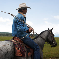 Denim Sherpa Jacket Blue | Stetson