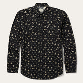 Conversation Print Western Shirt Black | Stetson