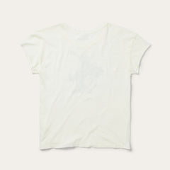 Bucking Cowgirl Graphic Tee White | Stetson