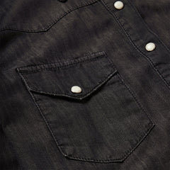 Embroidered Black Denim Shirt Black | Stetson