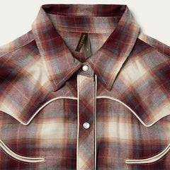 Black Cherry Plaid Shirt Dress Red | Stetson