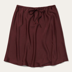 Wine Satin Skirt Red | Stetson